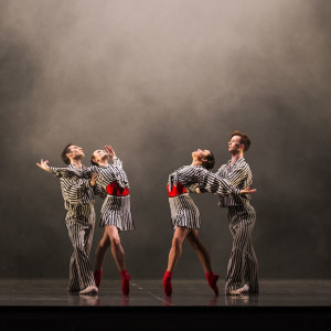 Brett Chynoweth, Jade Wood, Jill Ogai and Calvin Hannaford in In the Australian Ballet's production of Twyla Tharp's The Upper Room (2015). Photo: Kate Longley.